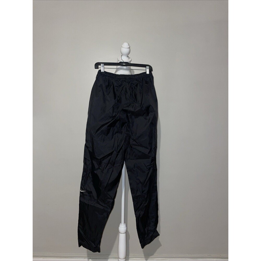Nike Vintage Track Pants M Black Nylon Ankle Zip Y2K Gorpcore Baggy 90s